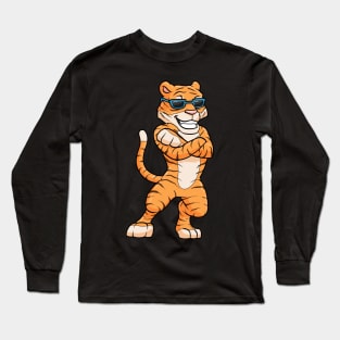 Tiger with Sunglasses Long Sleeve T-Shirt